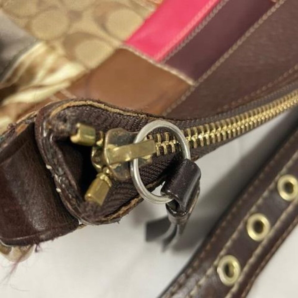 Coach Signature Patchwork Shoulder/Crossbody Bag - image 6